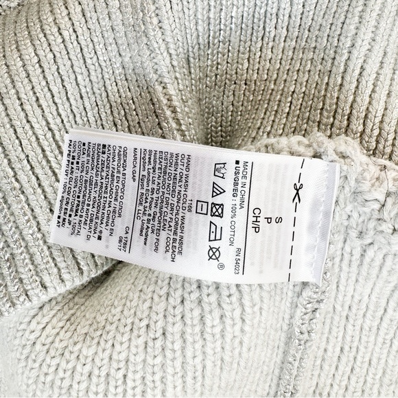 Gap silver foil soft metallic knit sweater S - Picture 12 of 13